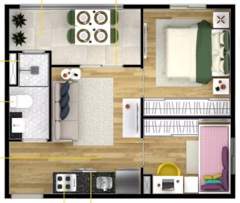 Apartamento à venda com 35m², 2 quartos sem vaga - 18