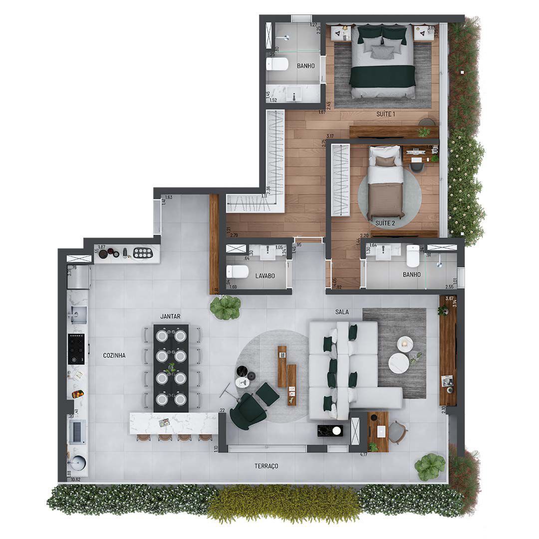Apartamento à venda com 120m², 2 quartos com vaga - 31