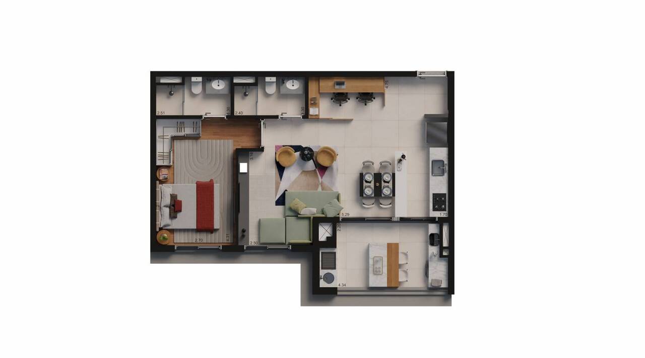 Apartamento à venda com 72m², 2 quartos com vaga - 18