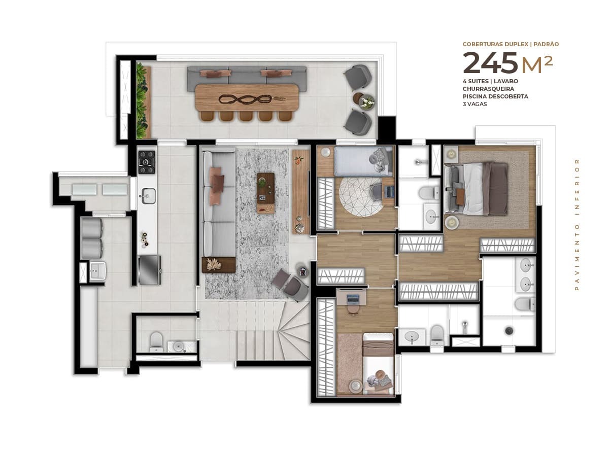 Apartamento à venda com 244m², 4 quartos com vaga - 42
