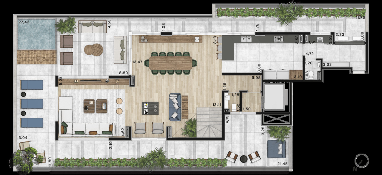Apartamento à venda com 438m², 4 quartos com vaga - 16