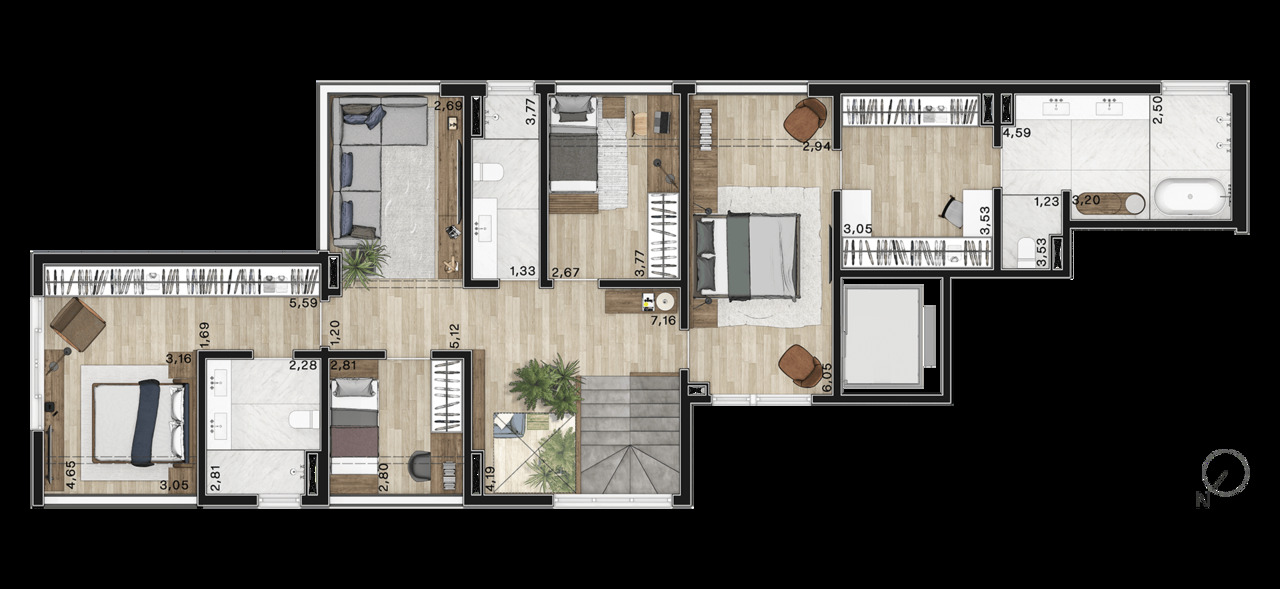Apartamento à venda com 438m², 4 quartos com vaga - 17