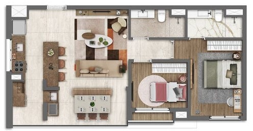 Apartamento à venda com 67m², 2 quartos com vaga - 17