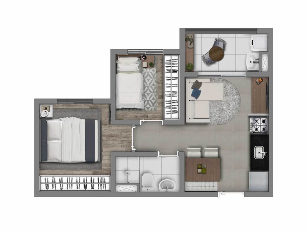 Apartamento à venda com 38m², 2 quartos sem vaga - 18