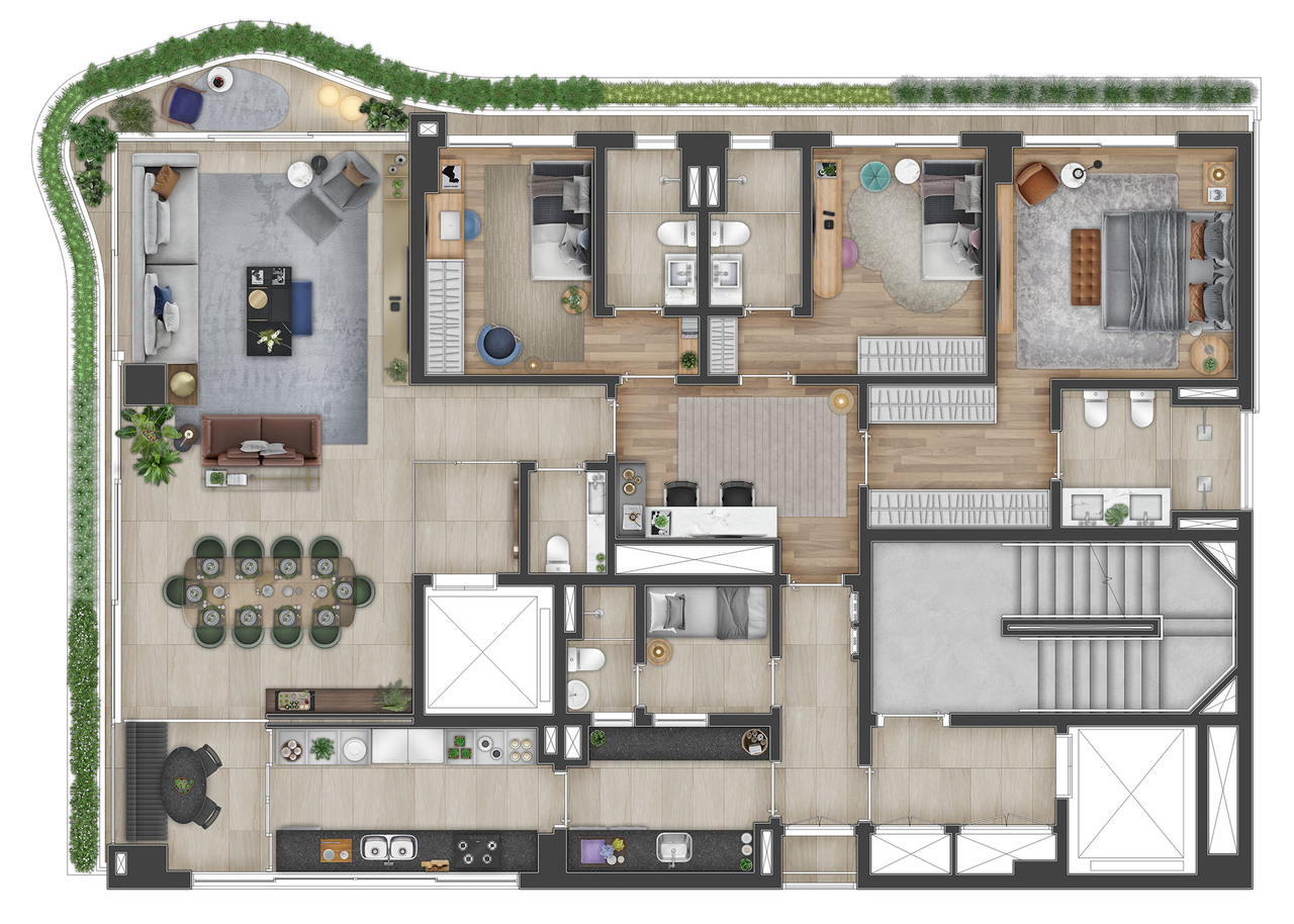 Apartamento à venda com 201m², 3 quartos com vaga - 18