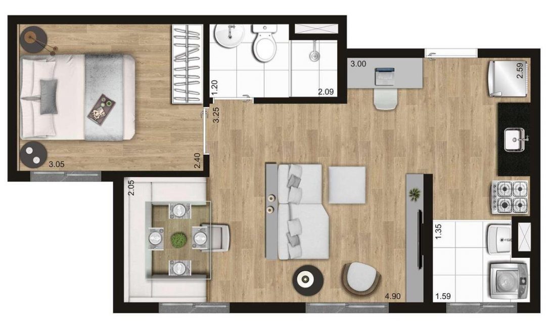 Apartamento à venda com 35m², 2 quartos com vaga - 19