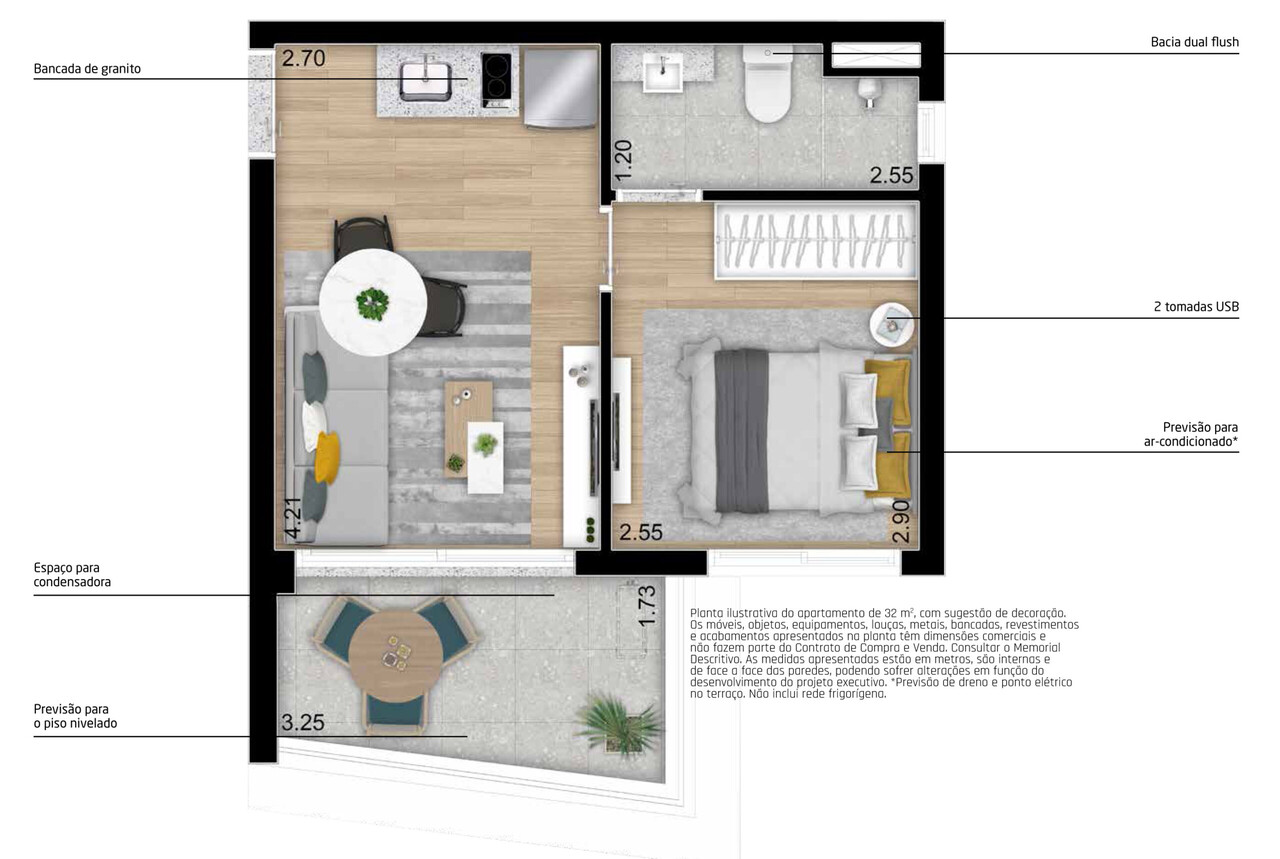 Apartamento à venda com 32m², 1 quarto sem vaga - 16