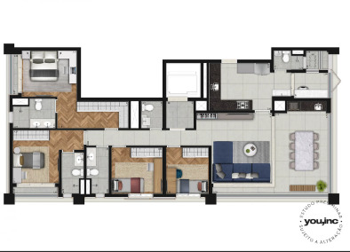 Apartamento à venda com 141m², 4 quartos com vaga - 29