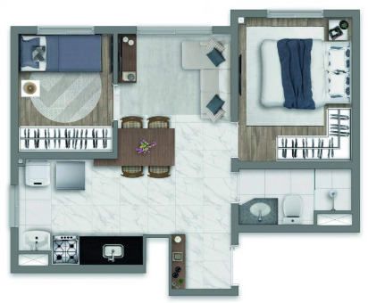 Apartamento à venda com 34m², 2 quartos sem vaga - 16