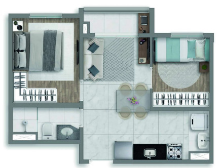 Apartamento à venda com 36m², 2 quartos sem vaga - 16