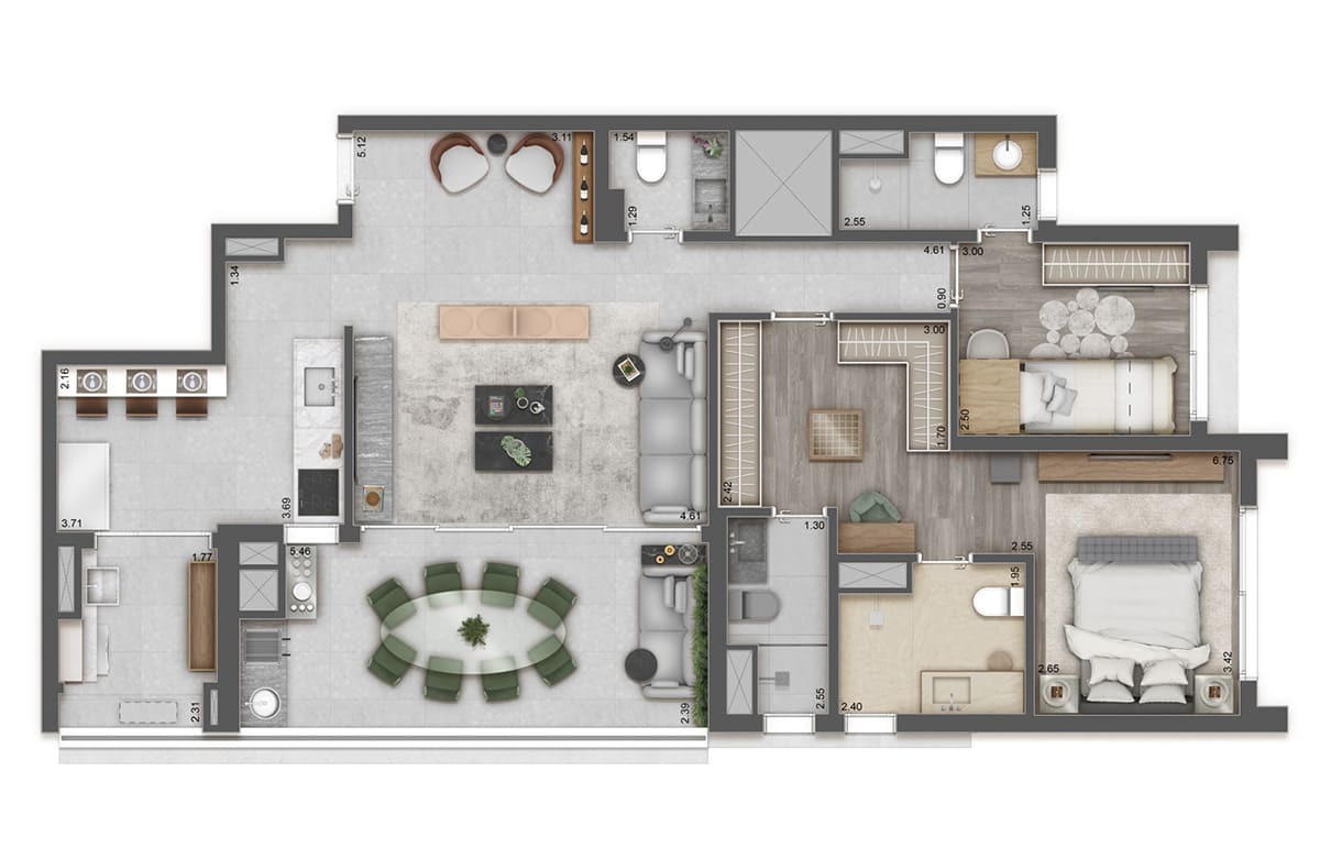 Apartamento à venda com 109m², 3 quartos com vaga - 25