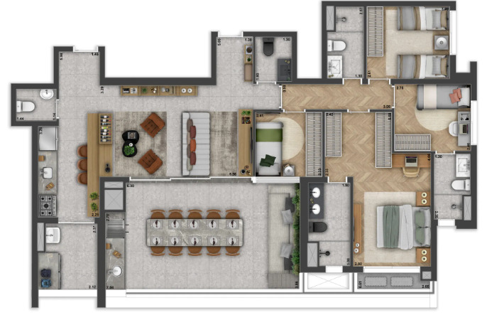 Apartamento à venda com 142m², 4 quartos com vaga - 17