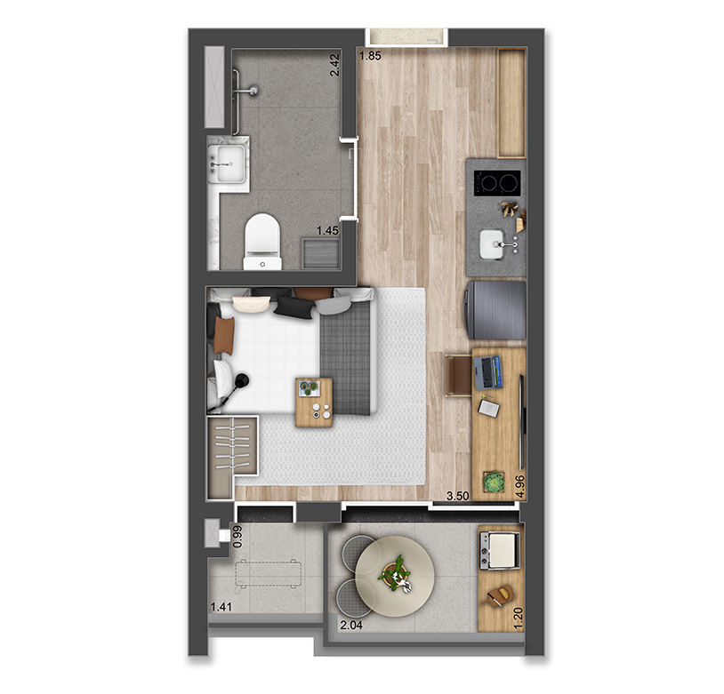 Studio à venda com 26m², 0 quartos sem vaga - 20