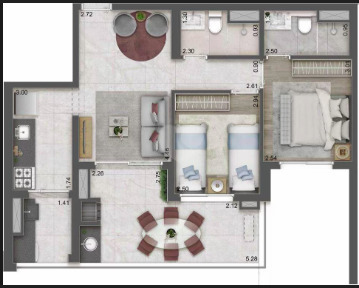 Apartamento à venda com 68m², 2 quartos com vaga - 20