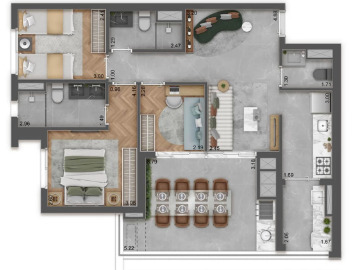 Apartamento à venda com 84m², 3 quartos com vaga - 20