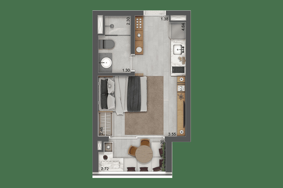 Apartamento à venda com 34m², 0 quartos sem vaga - 20
