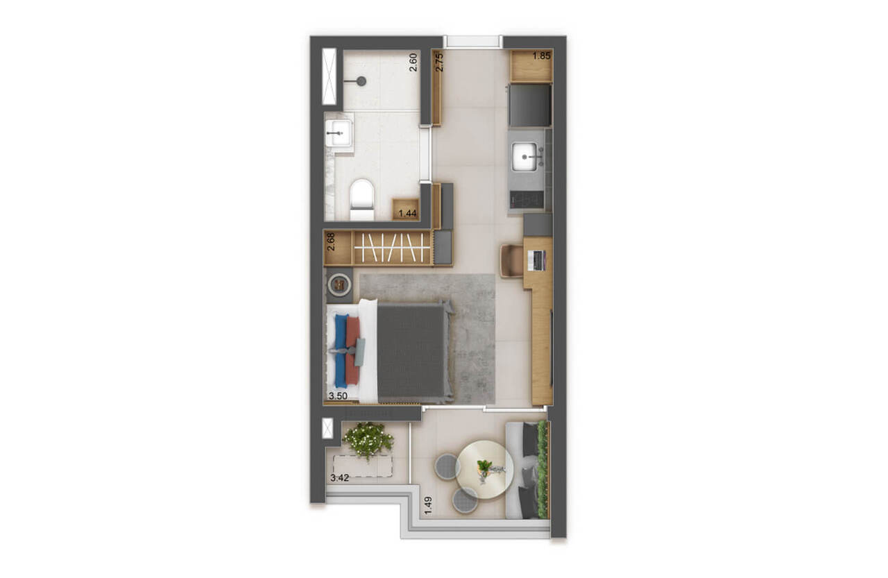 Apartamento à venda com 27m², 0 quartos sem vaga - 18