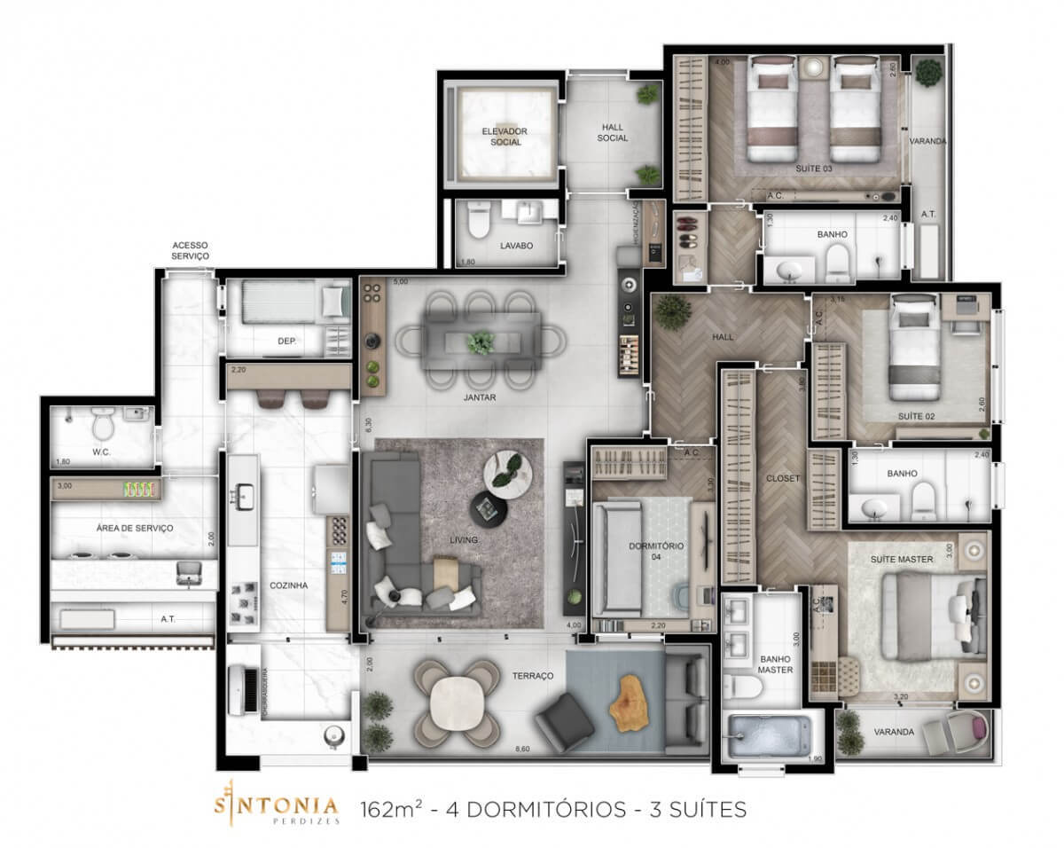 Apartamento à venda com 162m², 4 quartos com vaga - 20