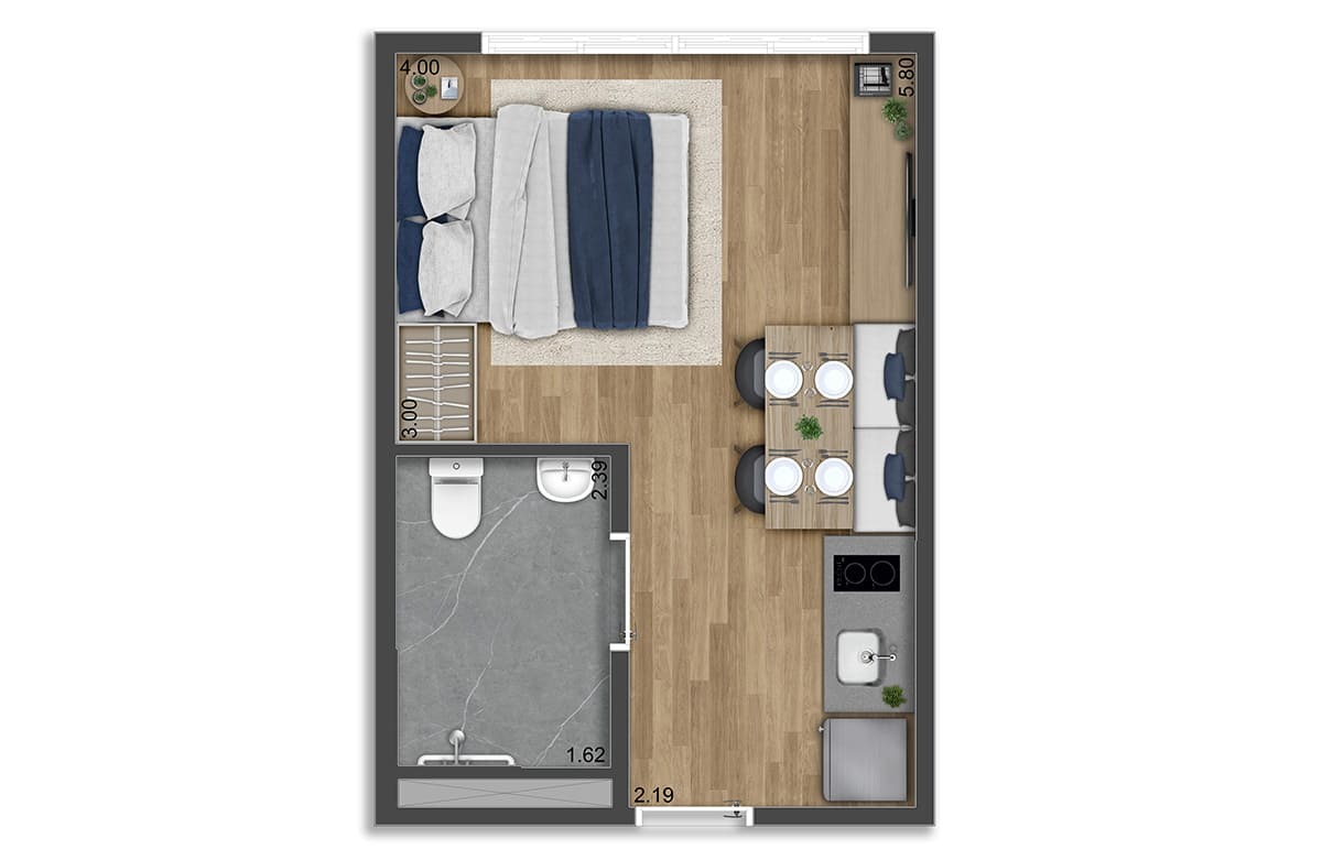Studio à venda com 25m², 0 quartos sem vaga - 19