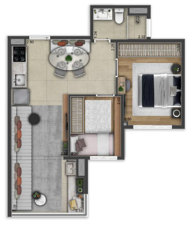 Apartamento à venda com 49m², 2 quartos com vaga - 19