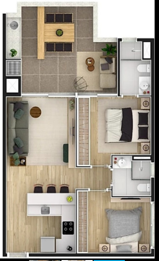 Apartamento à venda com 71m², 2 quartos sem vaga - 15