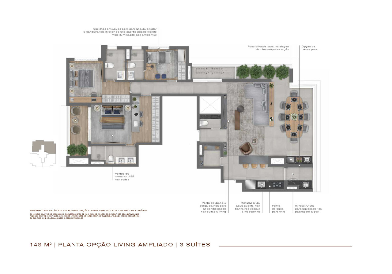 Apartamento à venda com 148m², 3 quartos com vaga - 21
