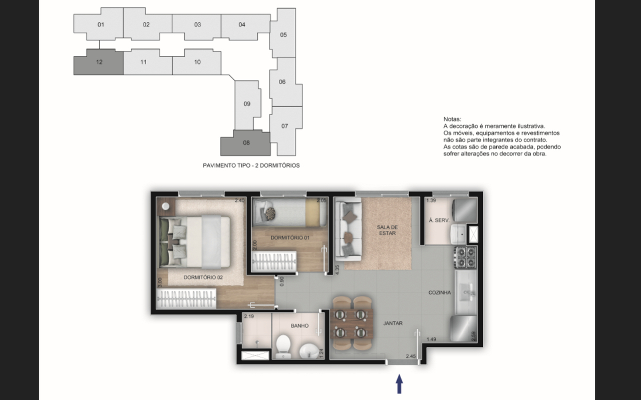 Apartamento à venda com 42m², 2 quartos com vaga - 20