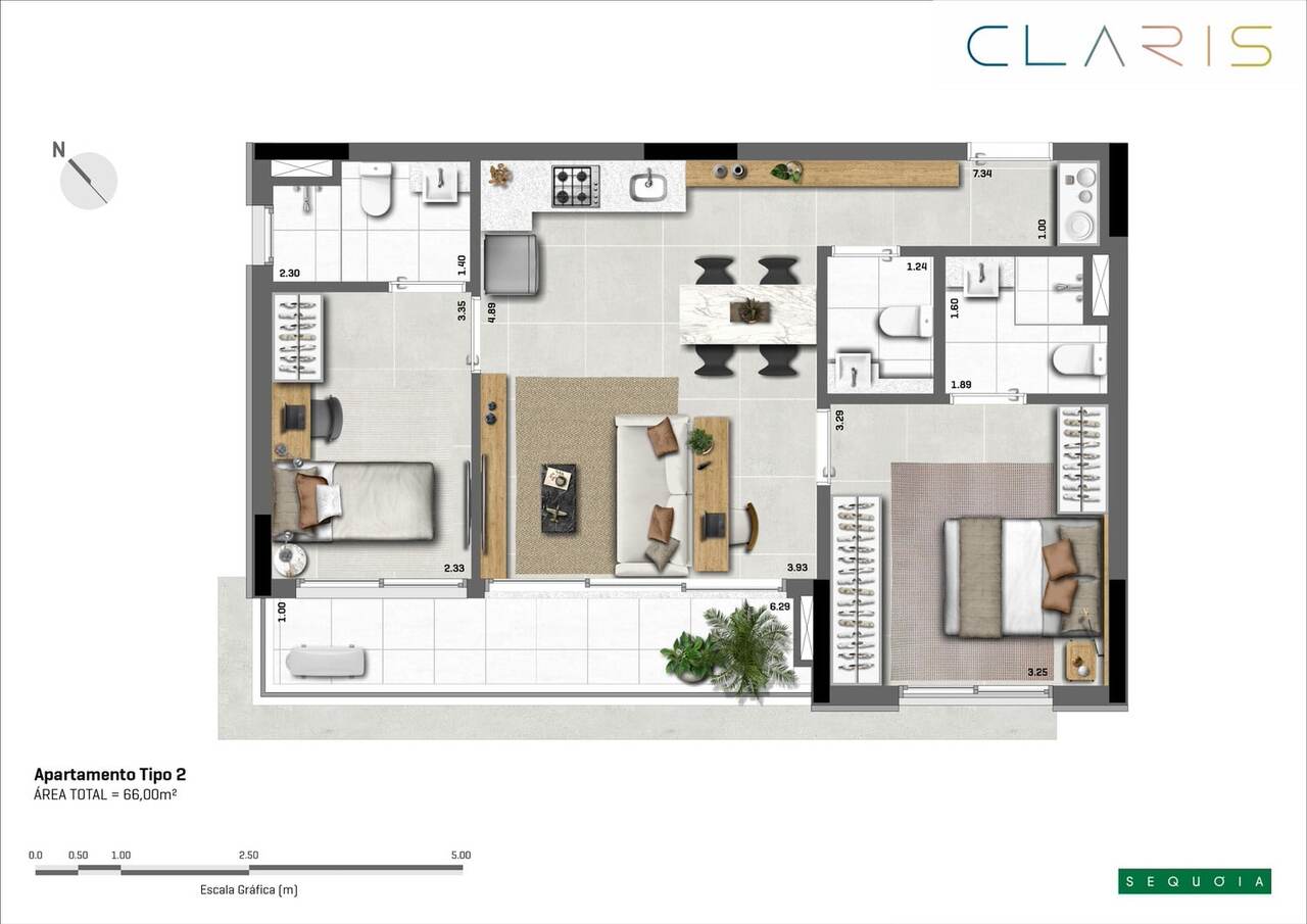 Apartamento à venda com 65m², 2 quartos com vaga - 21
