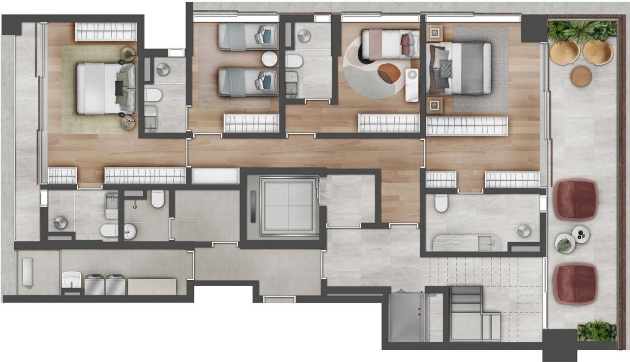 Apartamento à venda com 321m², 4 quartos com vaga - 29