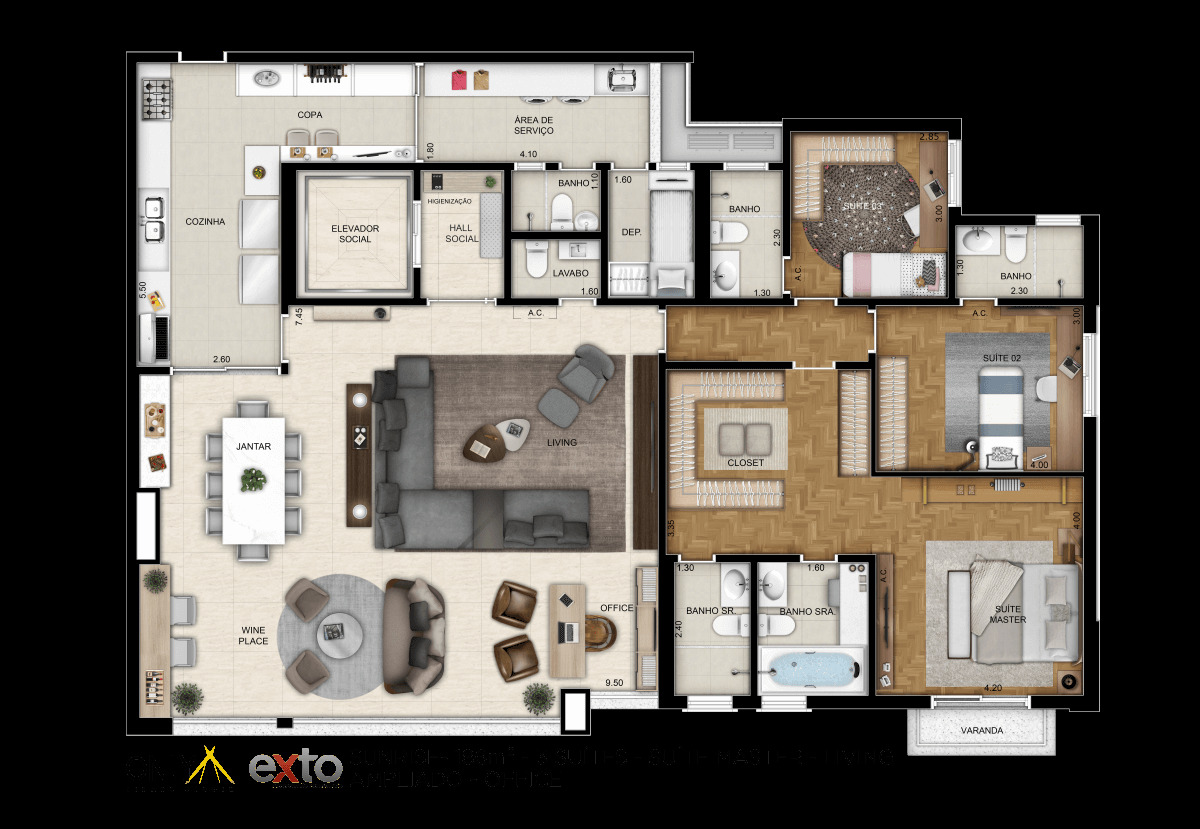 Apartamento à venda com 186m², 3 quartos com vaga - 24