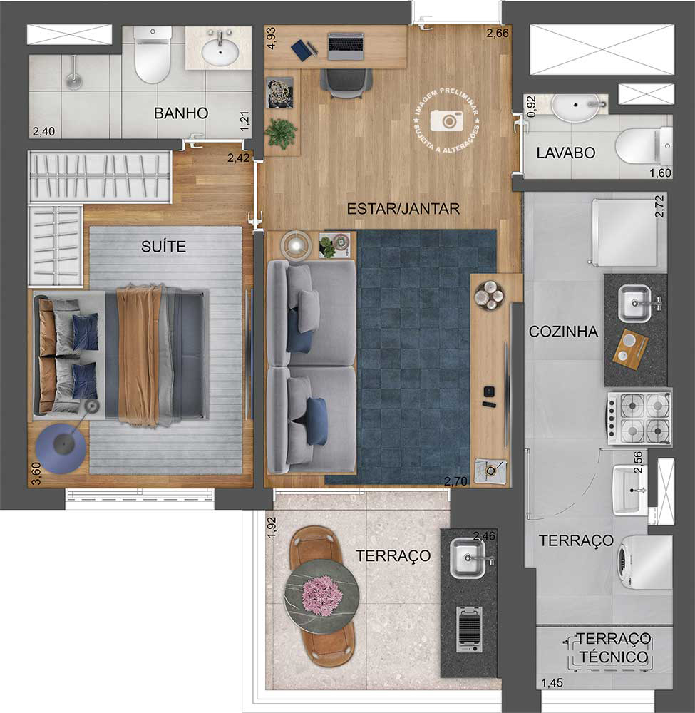 Apartamento à venda com 48m², 1 quarto com vaga - 27