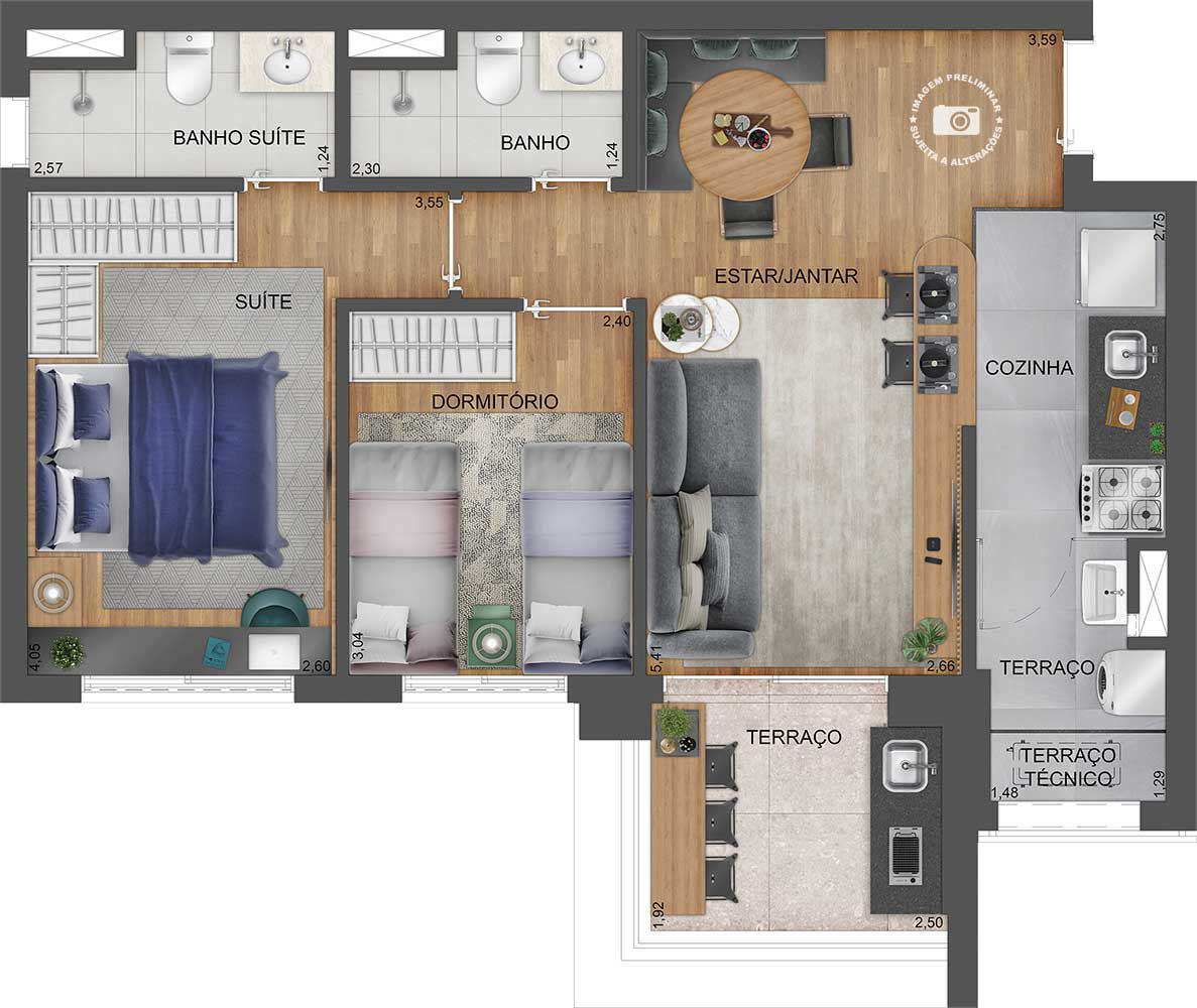 Apartamento à venda com 66m², 2 quartos com vaga - 27