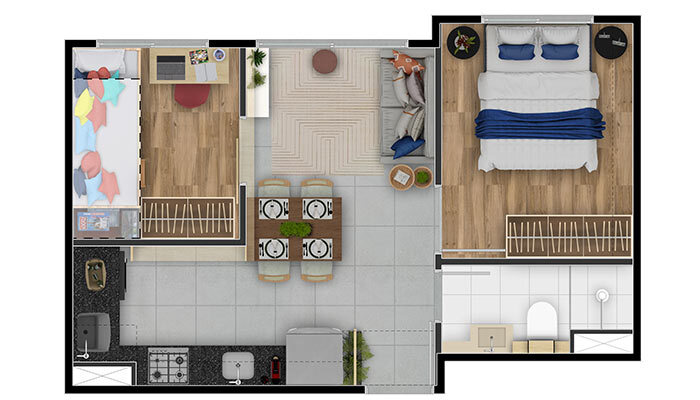 Apartamento à venda com 33m², 2 quartos sem vaga - 22