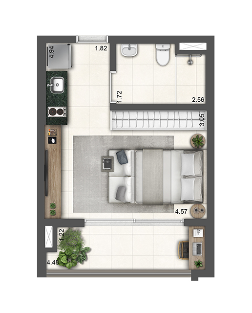 Apartamento à venda com 31m², 0 quartos sem vaga - 18