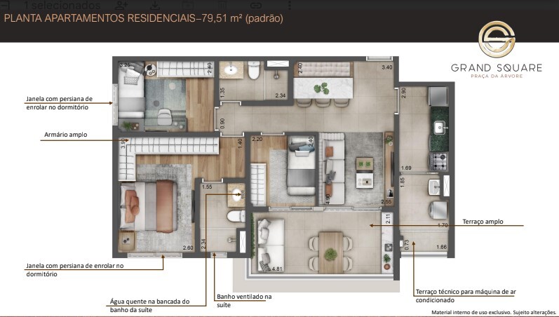 Apartamento à venda com 79m², 3 quartos com vaga - 18