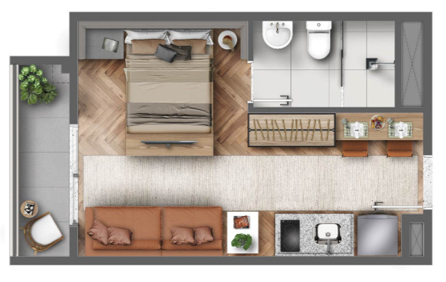 Studio à venda com 25m², 0 quartos sem vaga - 9