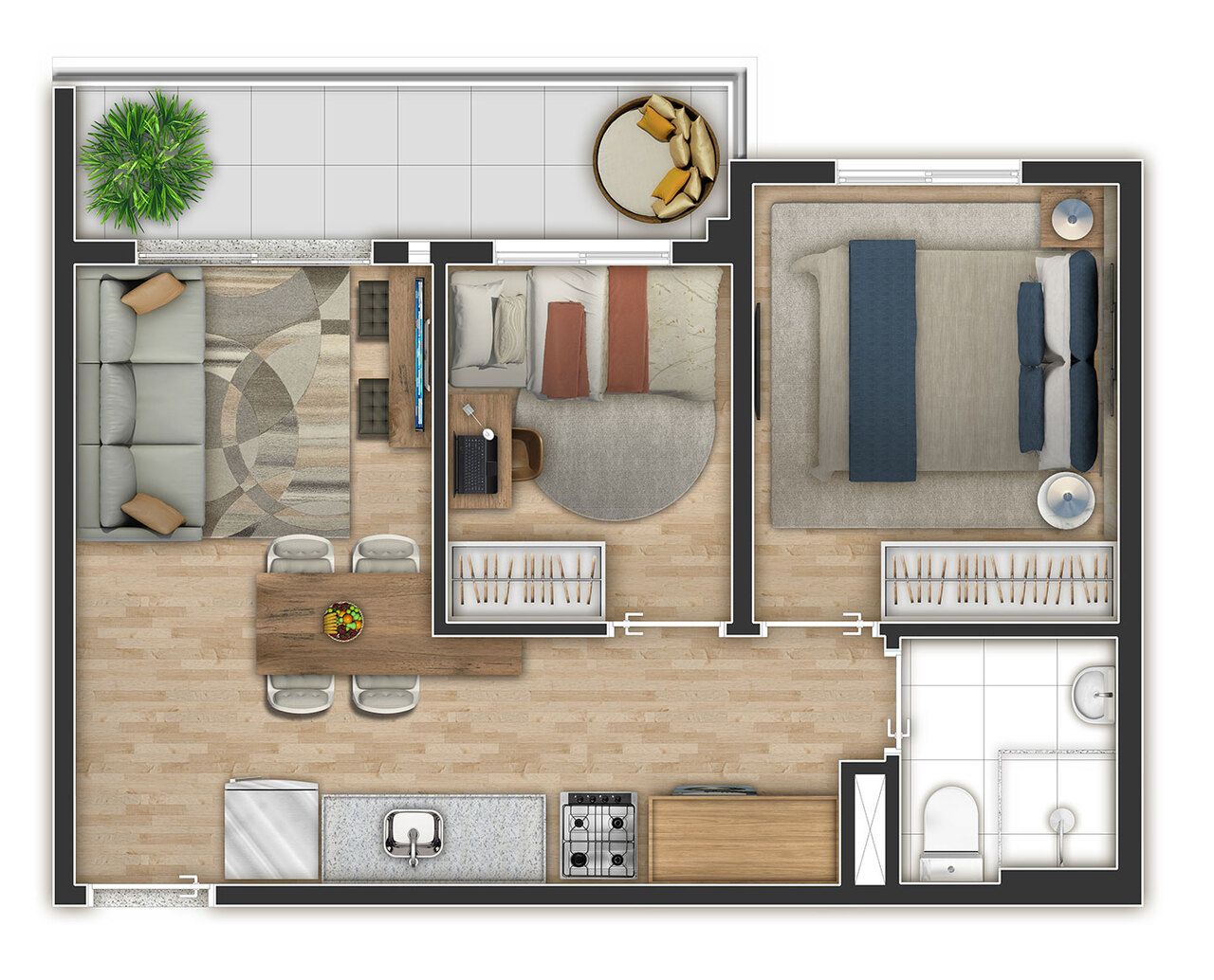 Apartamento à venda com 40m², 2 quartos com vaga - 19
