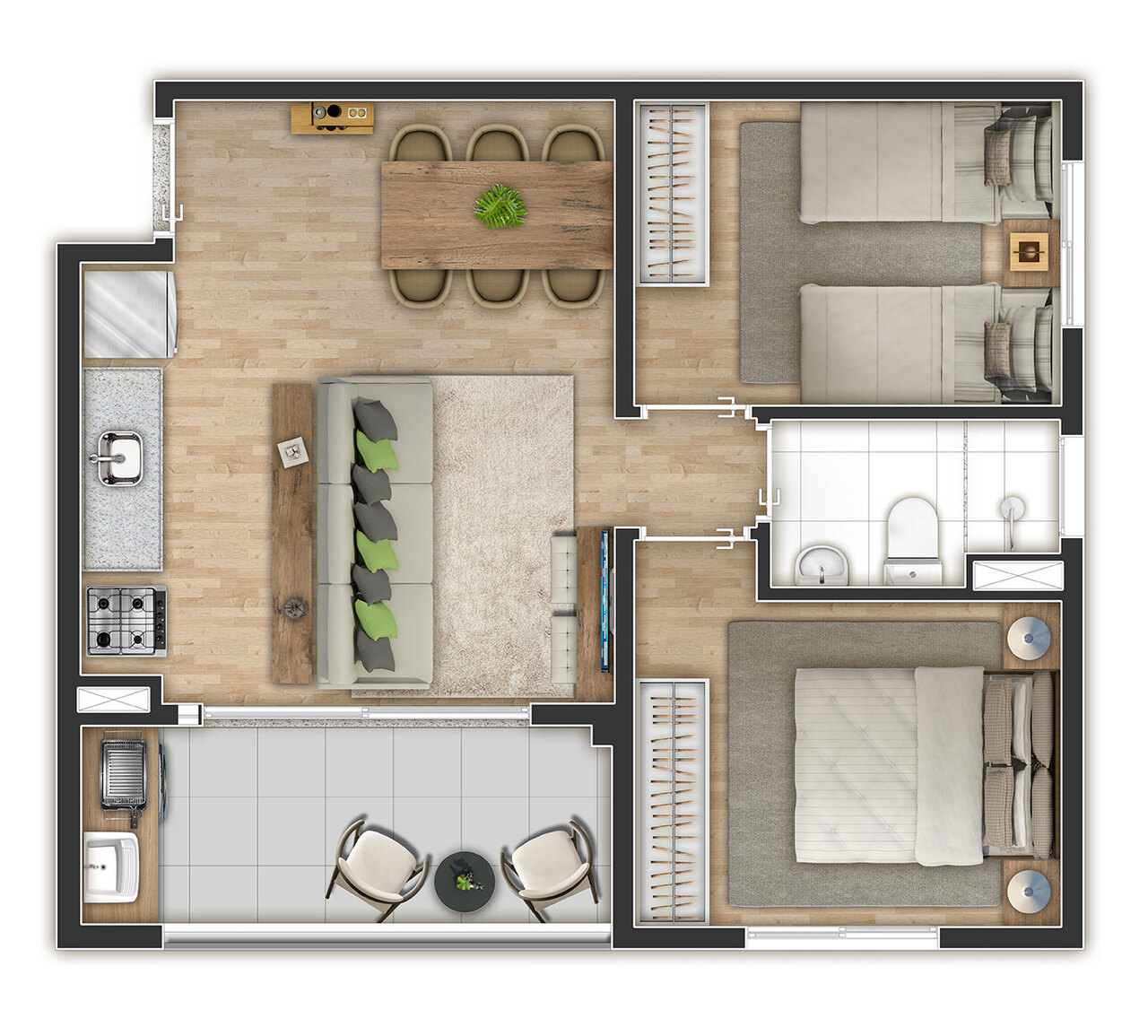 Apartamento à venda com 47m², 2 quartos com vaga - 19