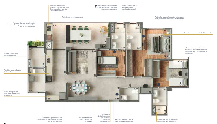 Apartamento à venda com 112m², 3 quartos com vaga - 22