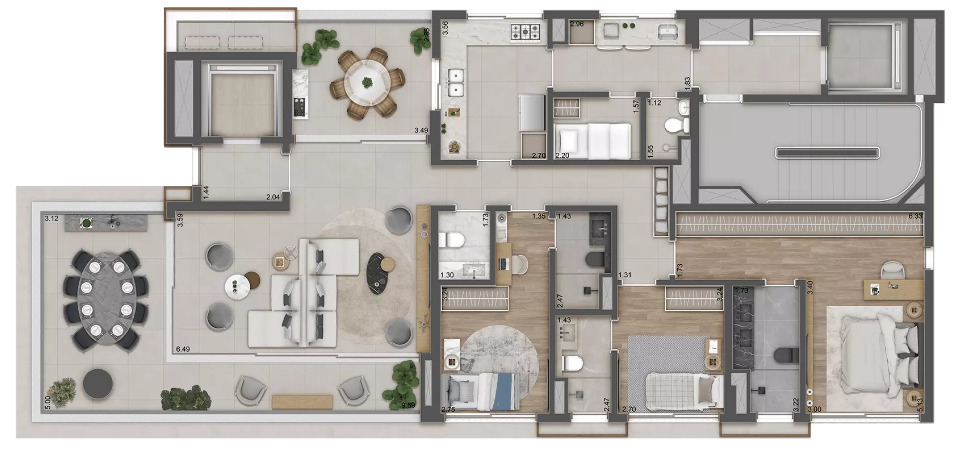 Apartamento à venda com 185m², 3 quartos com vaga - 18