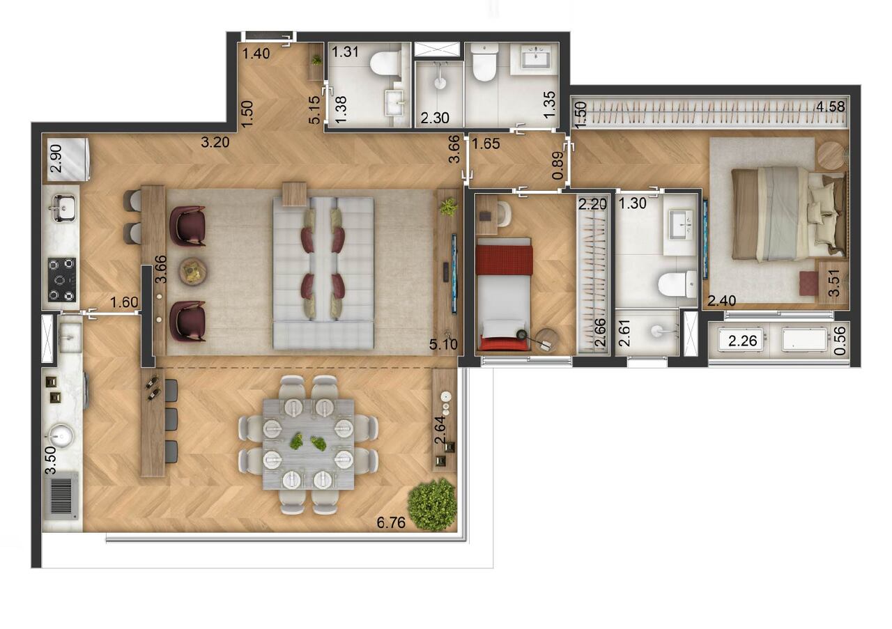 Apartamento à venda com 86m², 2 quartos com vaga - 23