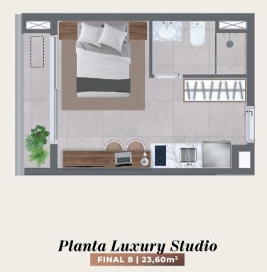 Studio à venda com 23m², 0 quartos sem vaga - 22