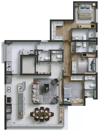 Apartamento à venda com 134m², 3 quartos com vaga - 24
