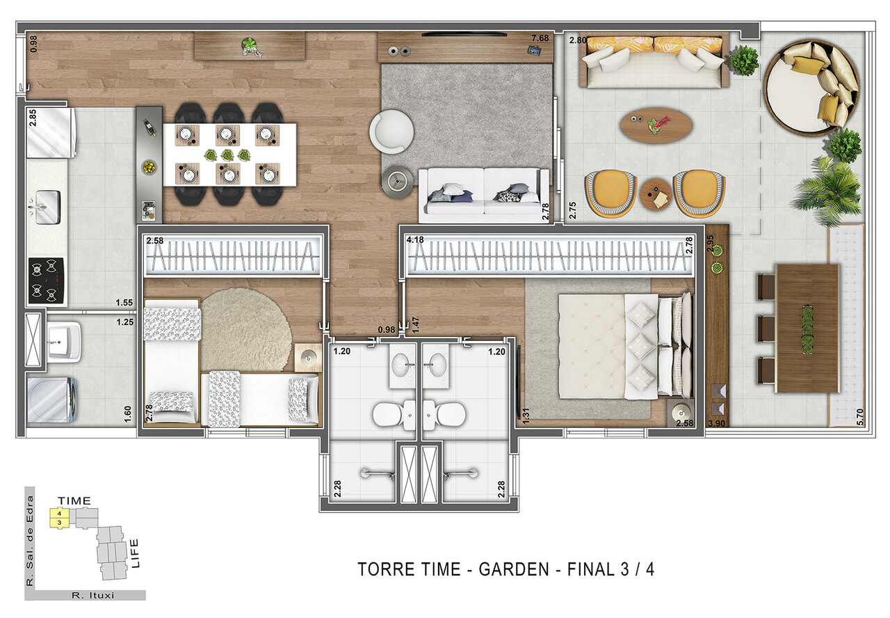 Apartamento à venda com 78m², 2 quartos com vaga - 22
