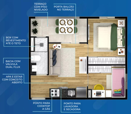 Apartamento à venda com 35m², 2 quartos sem vaga - 11
