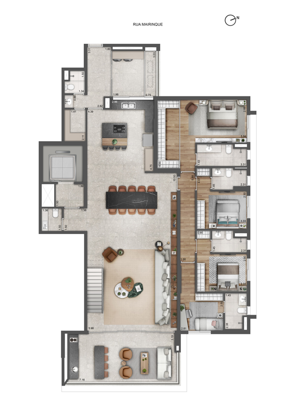 Apartamento à venda com 231m², 4 quartos com vaga - 24