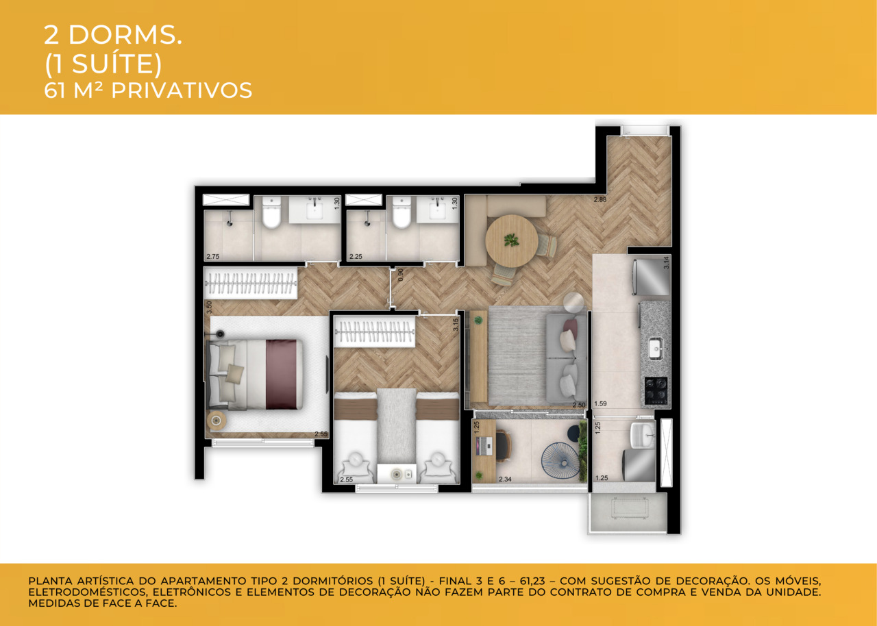Apartamento à venda com 61m², 2 quartos com vaga - 19