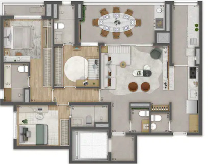 Apartamento à venda com 115m², 3 quartos com vaga - 24