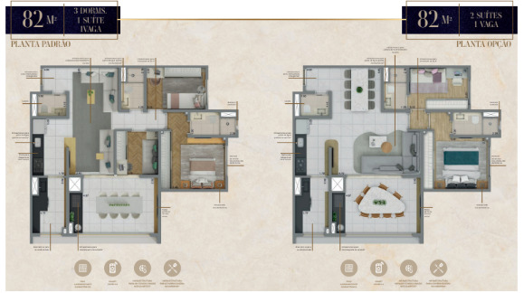 Apartamento à venda com 82m², 3 quartos com vaga - 14