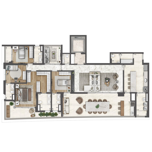 Apartamento à venda com 234m², 4 quartos com vaga - 41